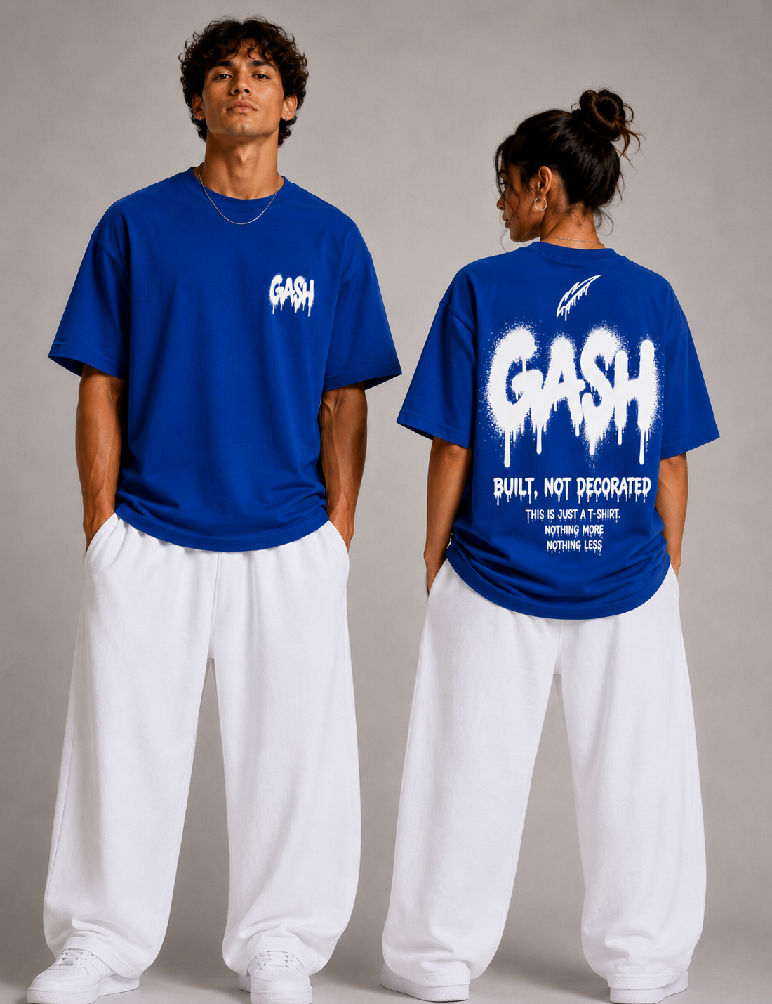 GASH VANDL Tee - Blue / White