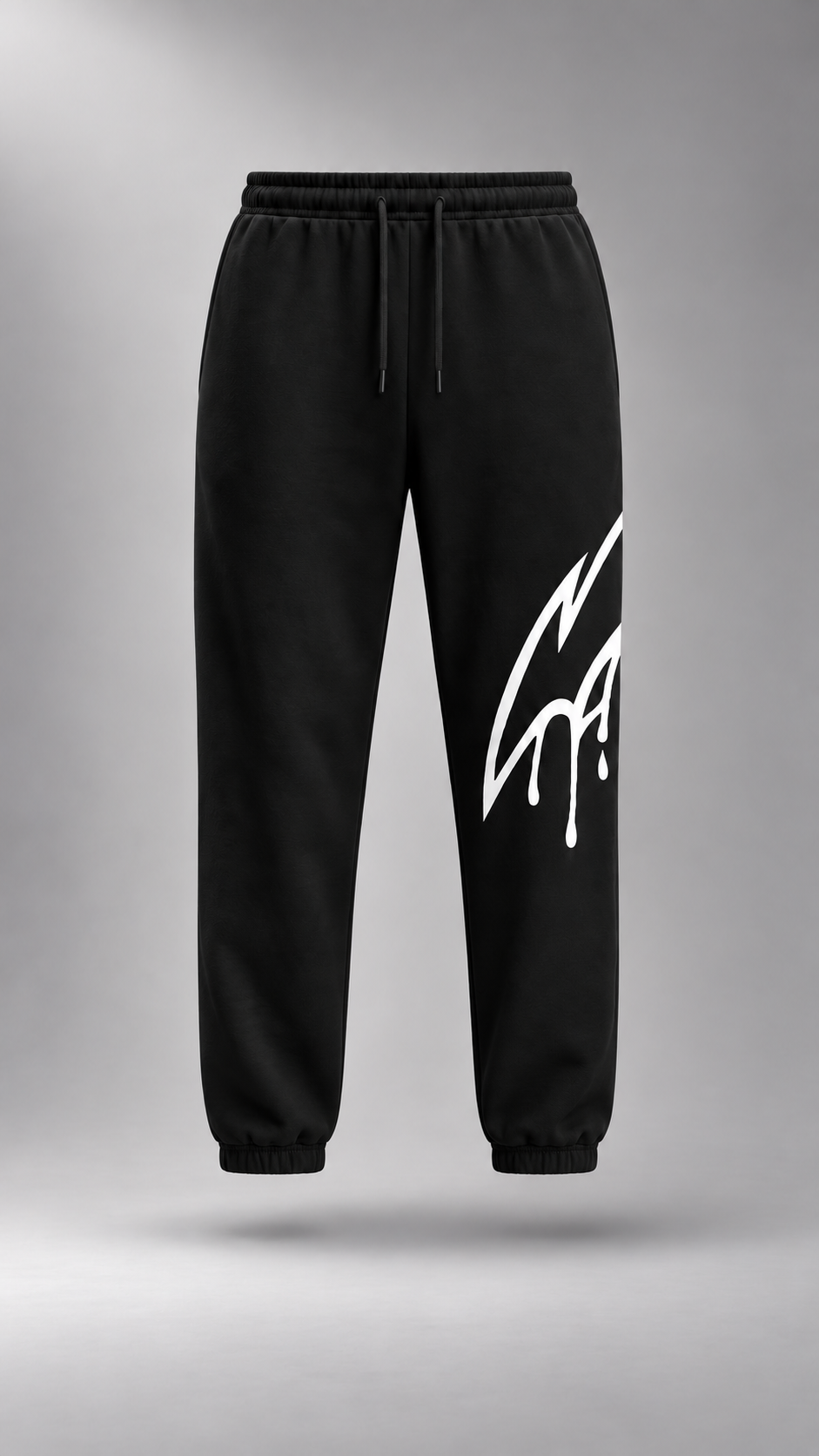 GASH PHANTOM French Terry Pants - Black / White
