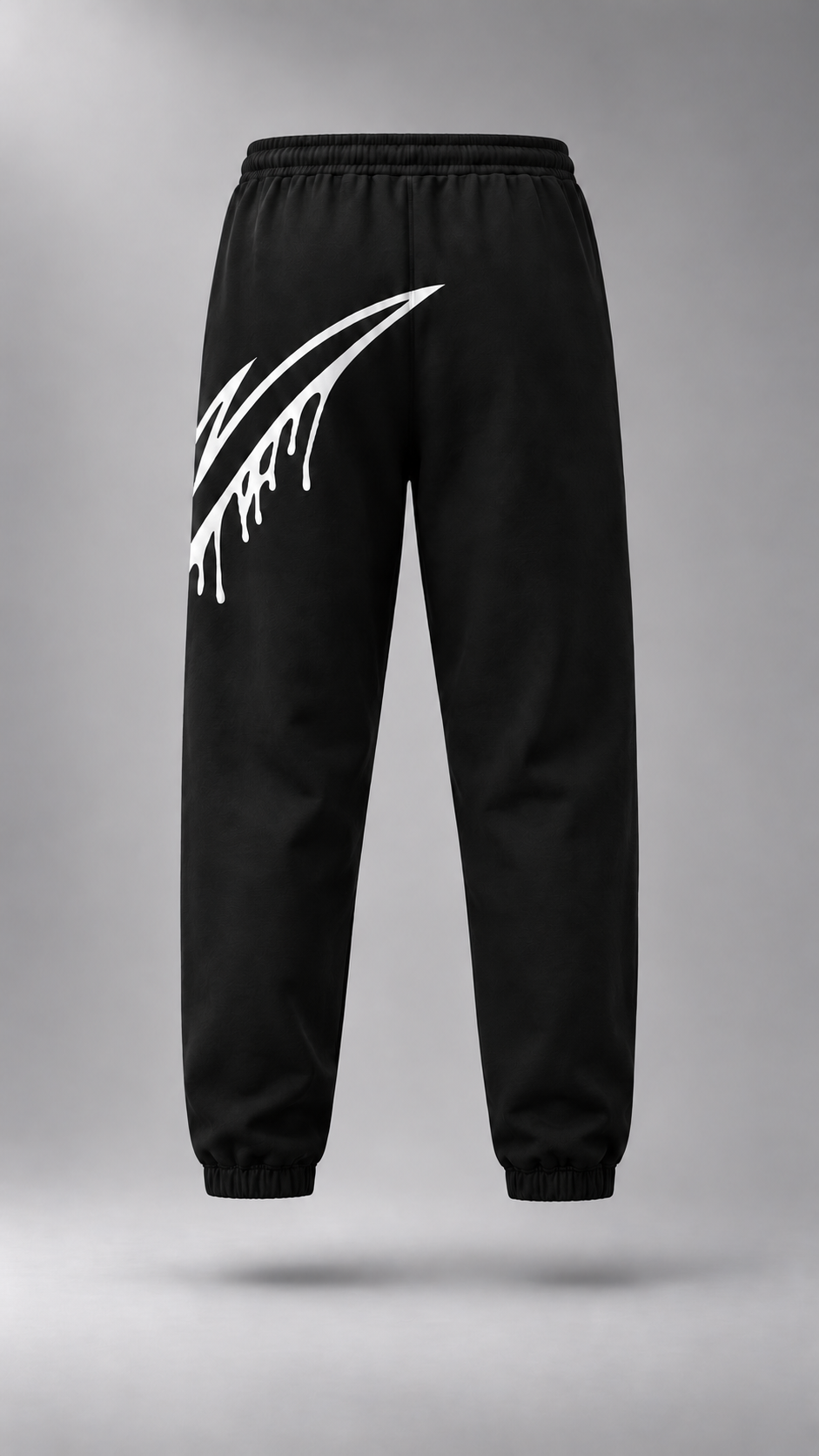 GASH PHANTOM French Terry Pants - Black / White