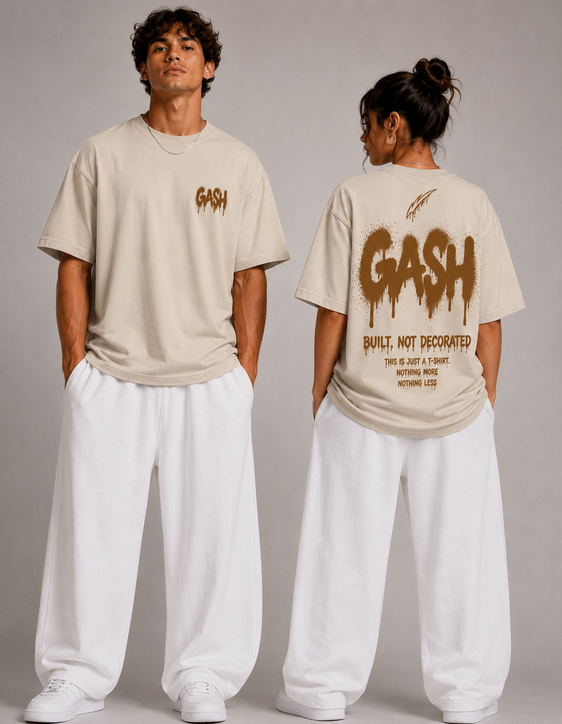 GASH VANDL Tee - Beige / Hazelnut