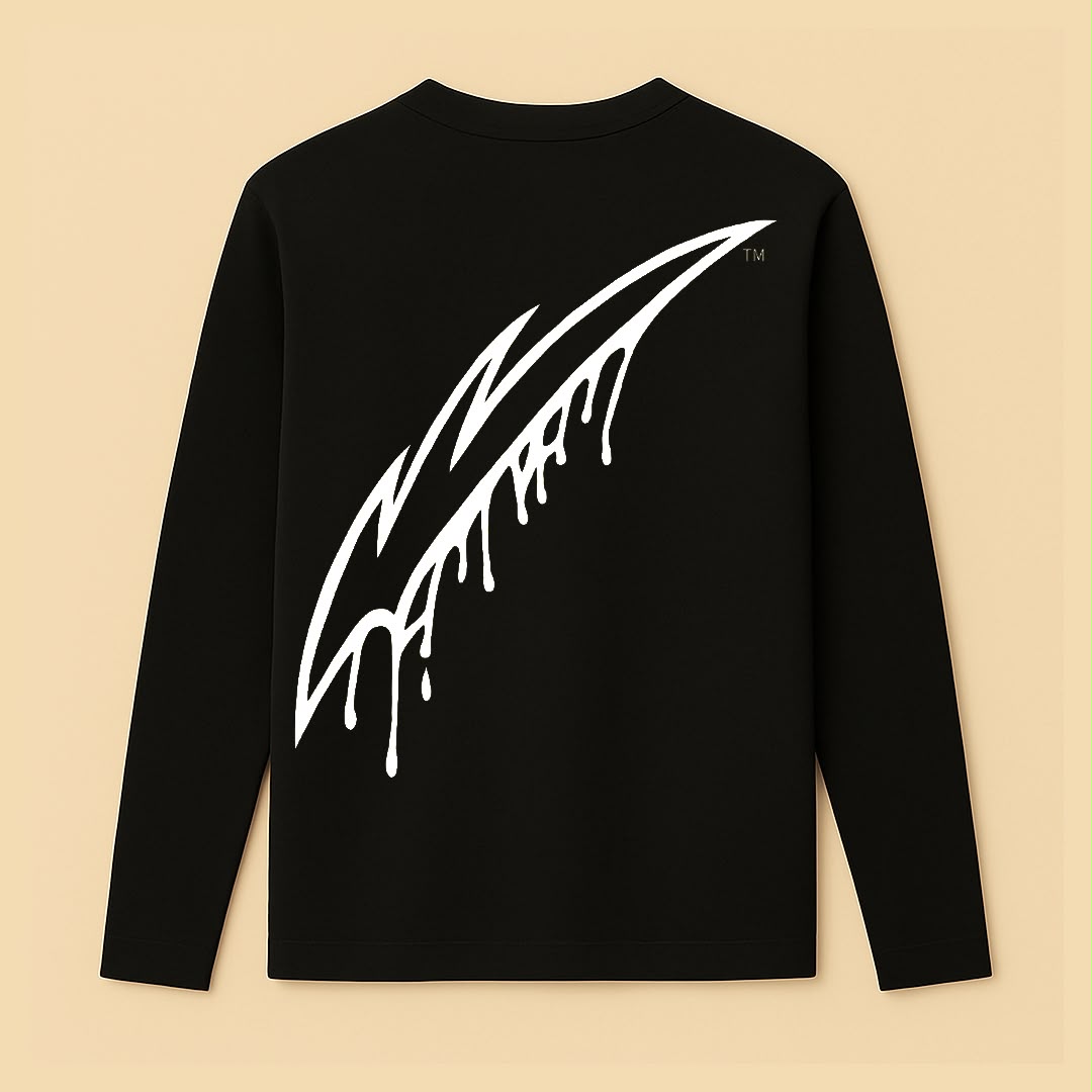 GASH CAST Long Sleeve - Black / White