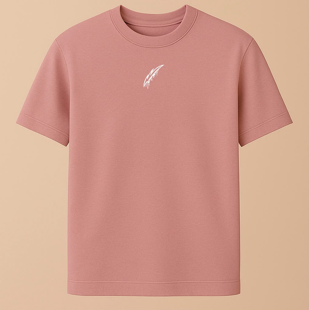 GASH BLUEPRINT Tee - Dusty Pink / White