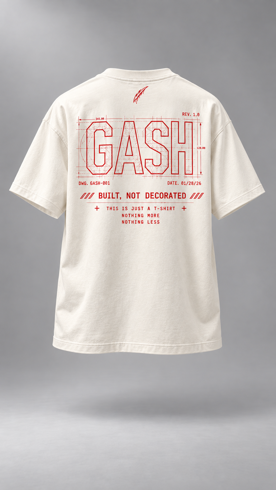 GASH ORIGIN Tee - Apricot / Red
