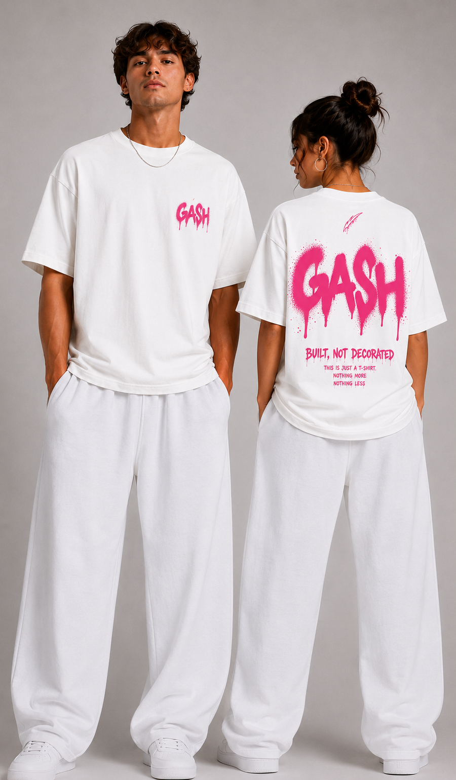 GASH VANDL Tee - White / Pink