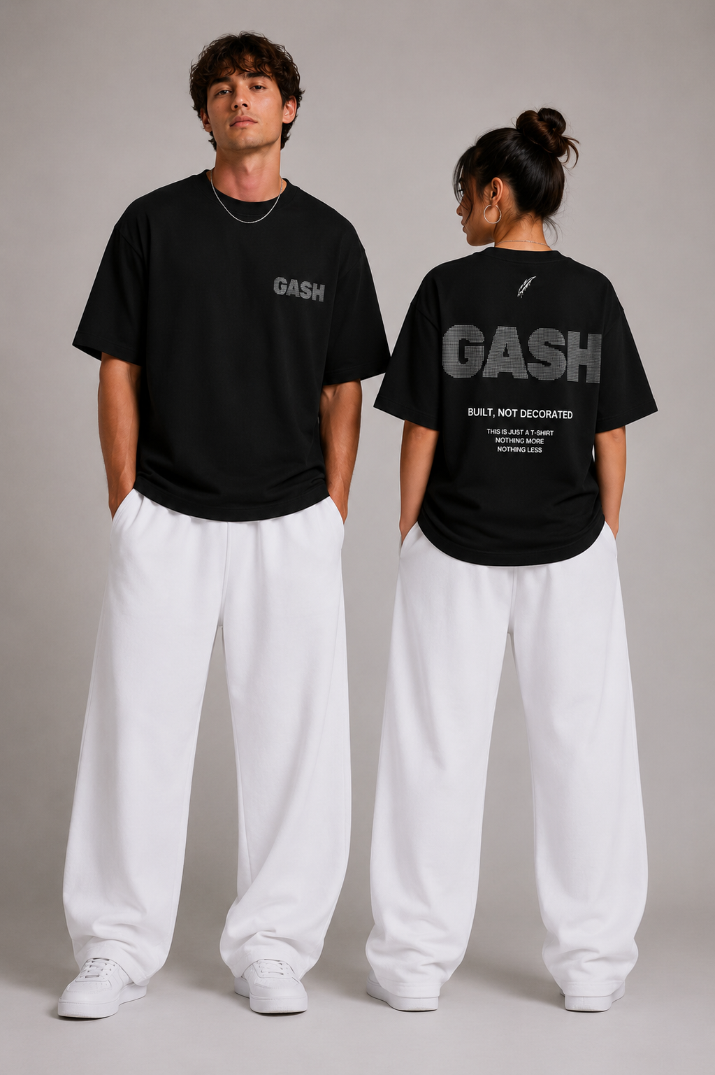 GASH PHANTOM Tee - Black / White
